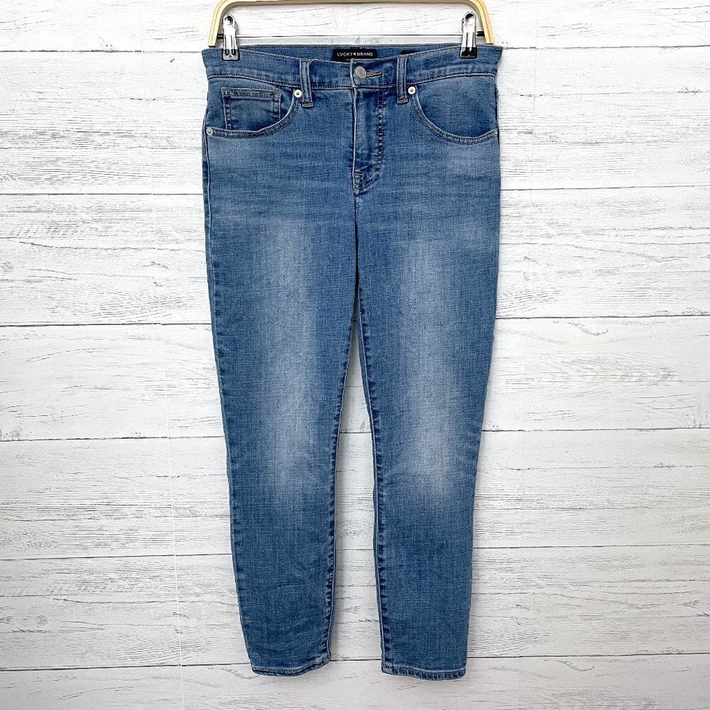 Lucky Brand Women's Ankle Crop Jeans Skinny Stretch Light Wash size 6 length 25"